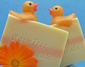 Lavender-Chamomile Cold Process Soap for Sensitive Skin with Soap Duckies