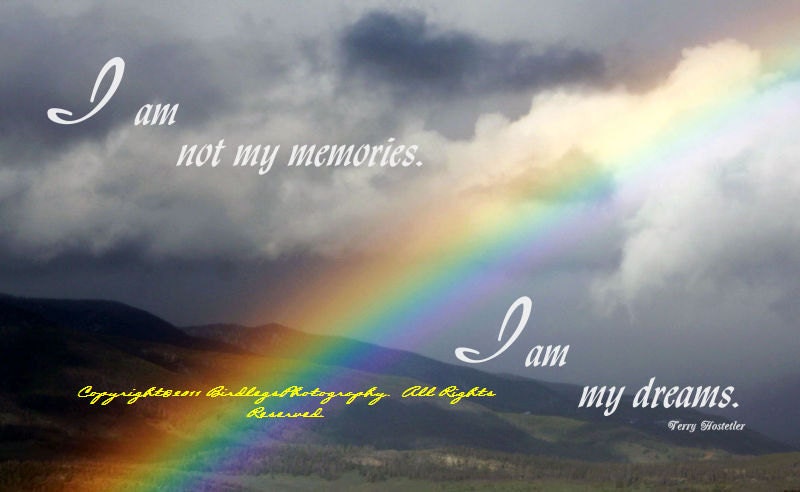 3.54 x 2.05 Magnet - Colorado Rocky Mountains Rainbow with Inspirational Quote