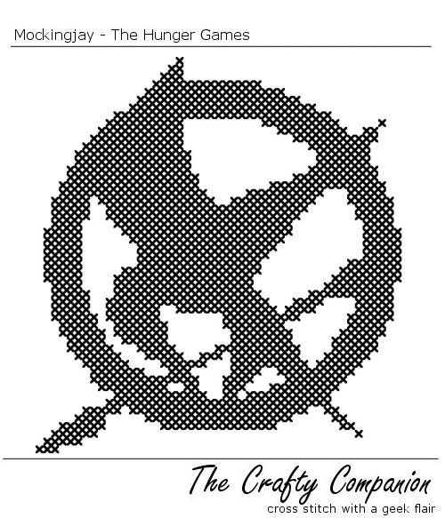 Mockingjay - The Hunger Games Inspired PDF Cross Stitch Pattern - INSTANT DOWNLOAD