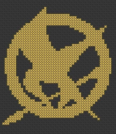 Mockingjay - The Hunger Games Inspired PDF Cross Stitch Pattern - INSTANT DOWNLOAD