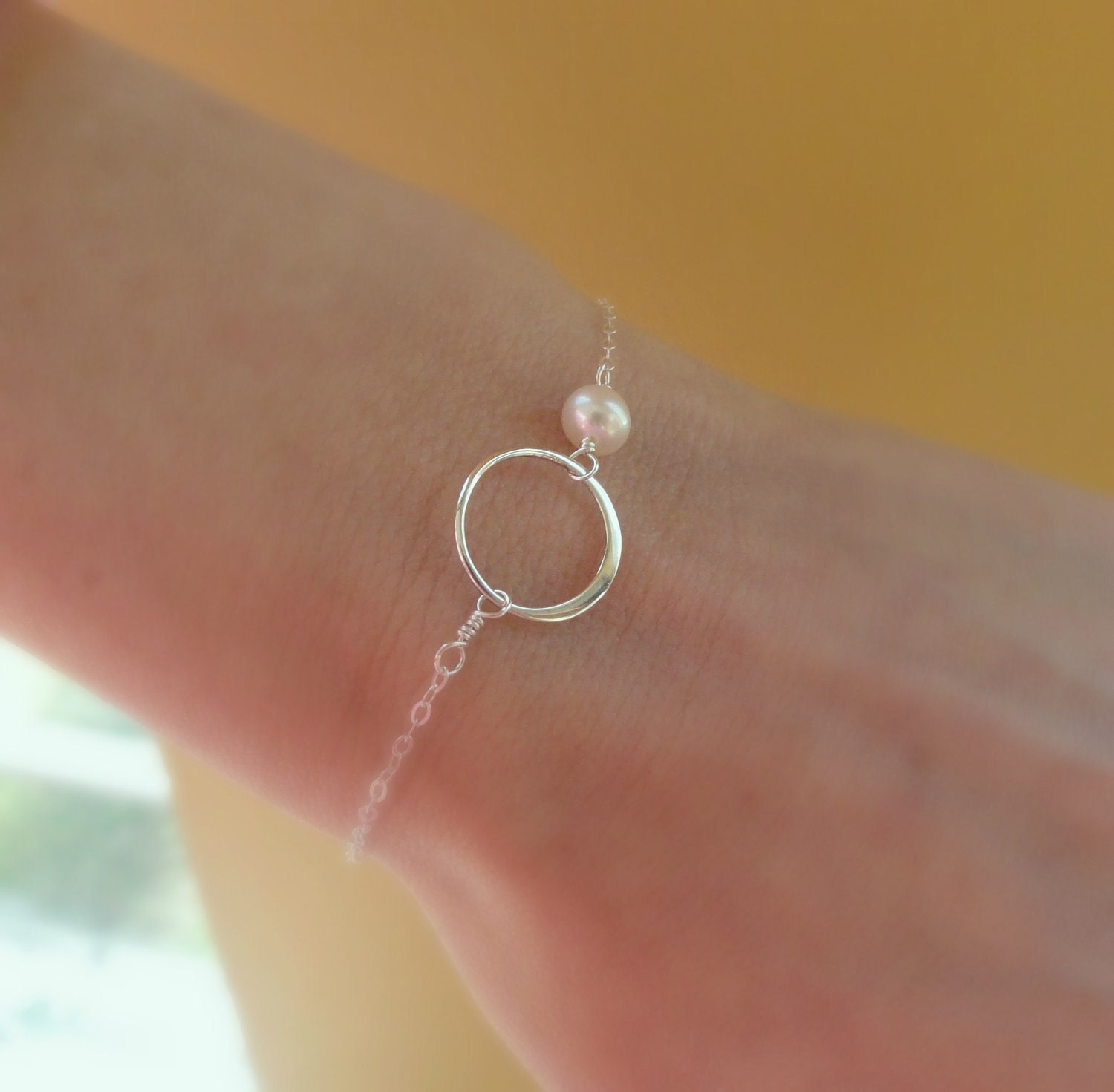 Bridesmaid gifts, set of 3: three karma bracelets, silver pearl bracelets, karma jewelry, 3 bracelets for bridesmaids
