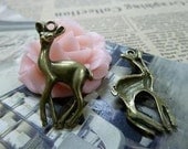 100pcs 22x34mm The Deer Antique Bronze  Charm Pendant