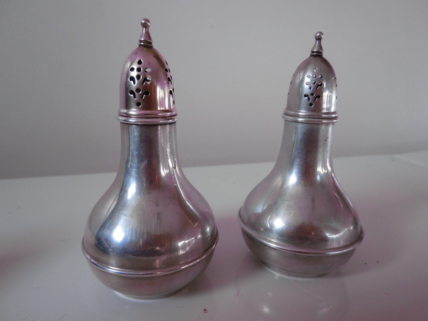 Sterling Silver Salt and Pepper Shakers Wallace 241 Hollowware