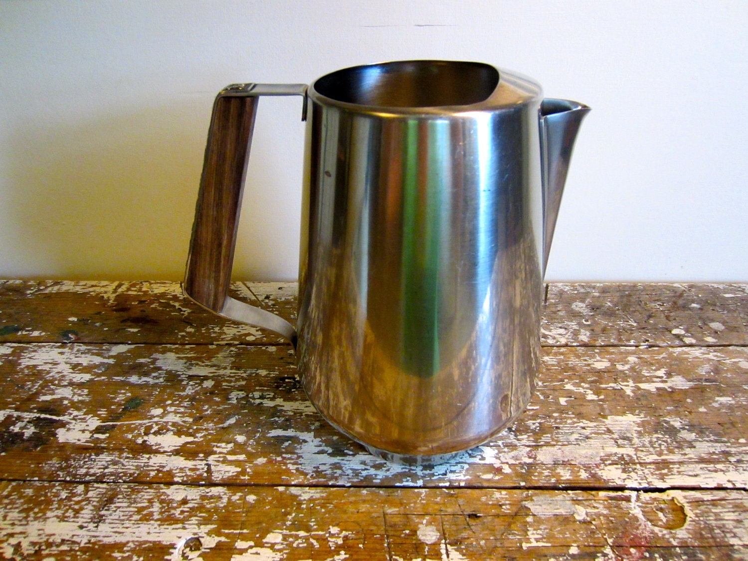 Mid Century Water Pitcher Stainless Steel Pitcher International Decorator Stainless