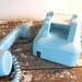 Vintage Phone Turquoise Western Electric Push Botton Phone
