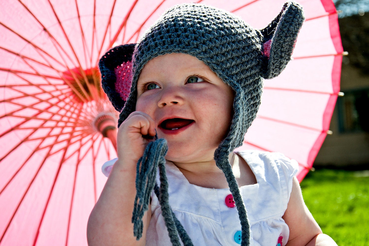 Cotton Squeaky Mouse hat - newborn-5years sizes