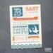 Vintage Baby Shower Invitation, Stork Baby Shower Invite, Gender Neutral Baby Shower Invitation (PRINTABLE)