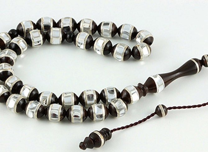 Kombolois-Worry beads-Prayer beads-Walnut-sterling silver