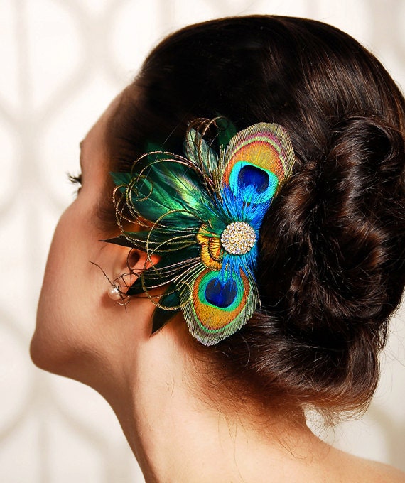 How To Make Peacock Feather Hair Pieces