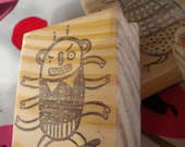 Rubber stamp for children- Back to school  - DIY projects for kids - Personalizing personal objects -Monster rubber stamp