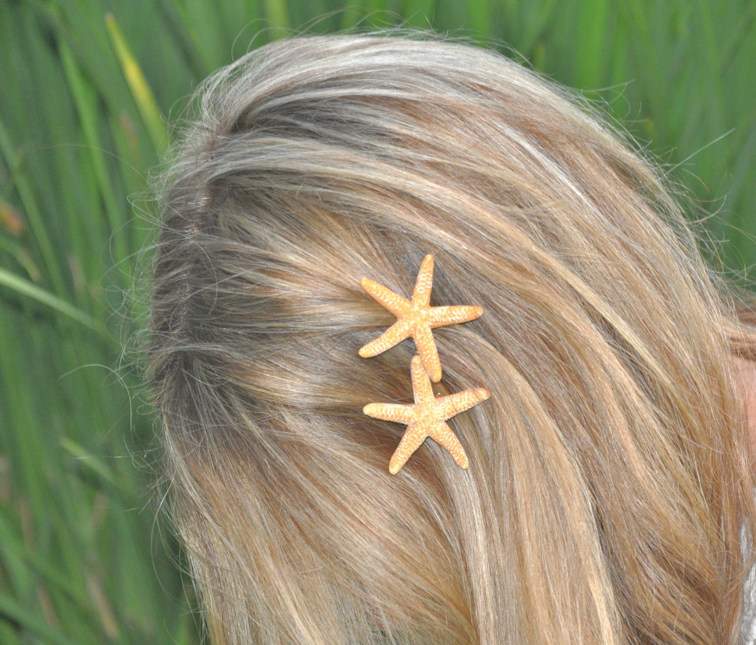 Fake Starfish Hair Clips, TWO Included Super Pretty, Animal Friendly