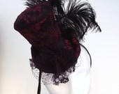 Victorian mini hat Fascinator burlesque