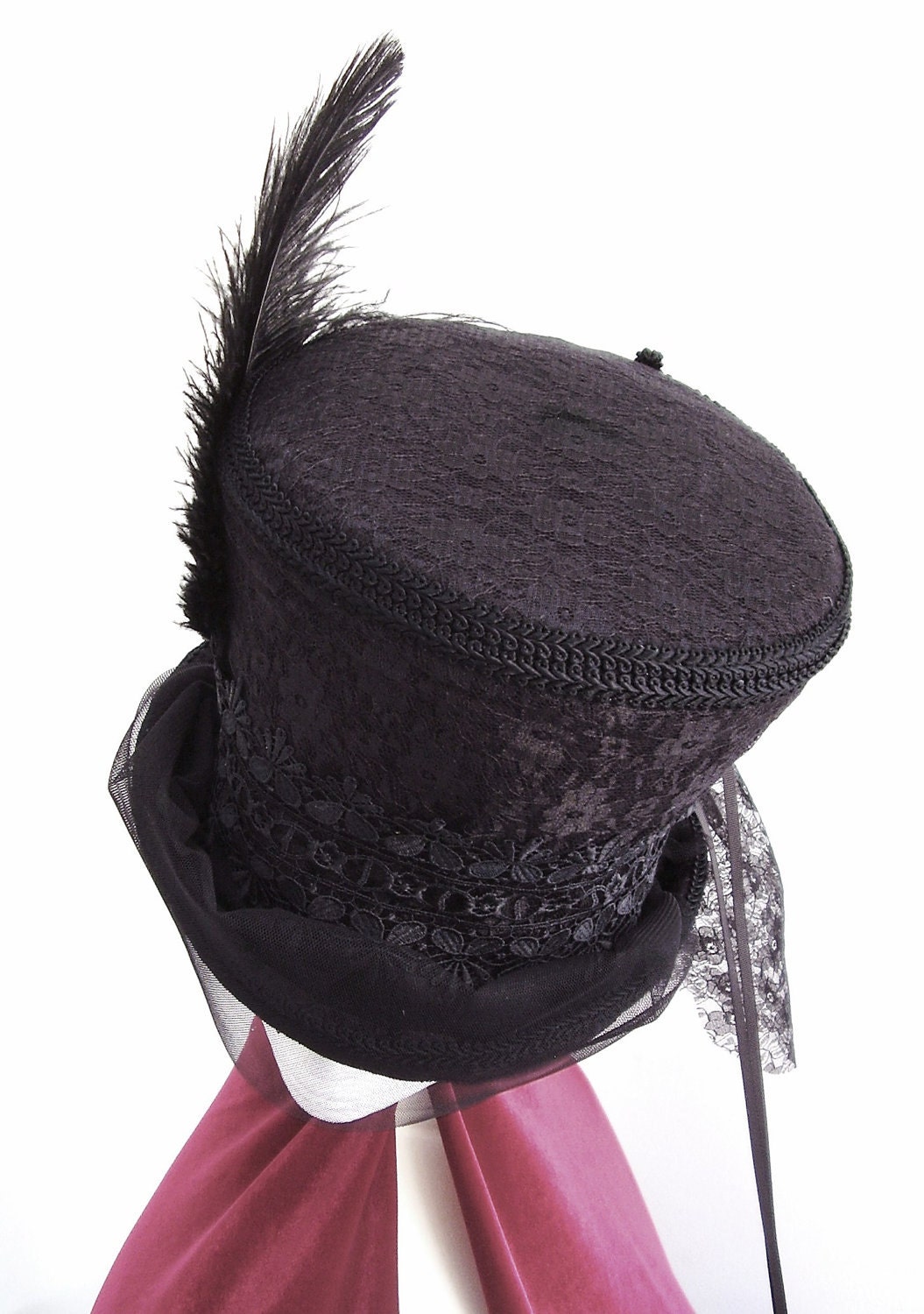 Victorian Mad Hatter Lady Beth mourning hat