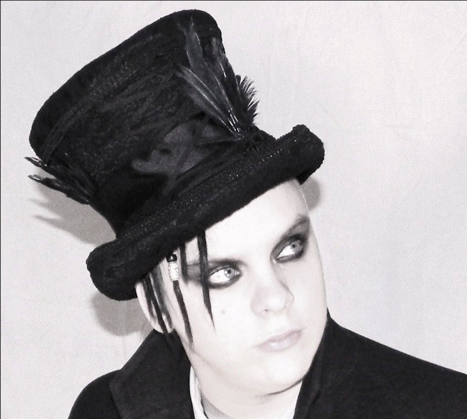 black Mad Hatter Undertaker Mourning hat Sir Rook
