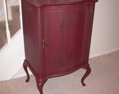 Chic and Shabby Red Storage Cabinet / Media Cabinet / Bookcase
