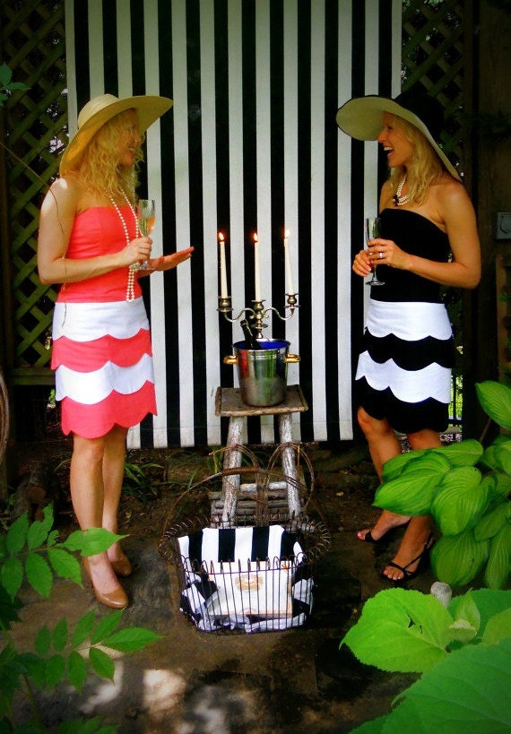 The Annapolis: cotton dress with scallop tiers