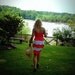 The Annapolis: cotton dress with scallop tiers