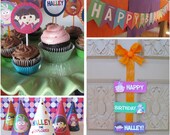 Set of 4, Dora the Explorer Party Printables