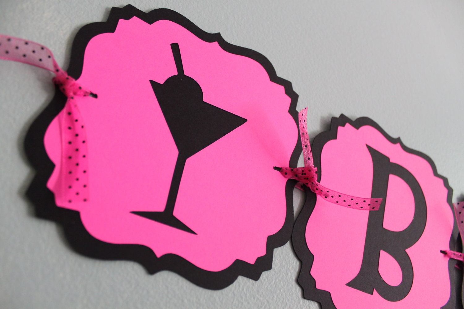 Bachelorette Party Banner-Martini Glasses