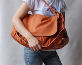 Fathers Day SALE 20% - Pico in Pumpkin (Water Resistant) Purse / Laptop / Shoulder / Messenger / tote / Handbag / Diaper Bag / Wallet