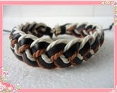 unisex bracelet Jewelry   Bangle leather bracelet and cotton ropes weave  bracelet 1SZ-LH-144