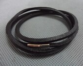 Jewelry bangle leather bracelet men bracelet women bracelet unisex bracelet buckle bracelet with black leather Bracelet  cuff SH-030