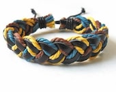 bangle leather bracelet woven bracelet men bracelet women bracelet made of leather and ropes woven wrist bracelet SH-0130