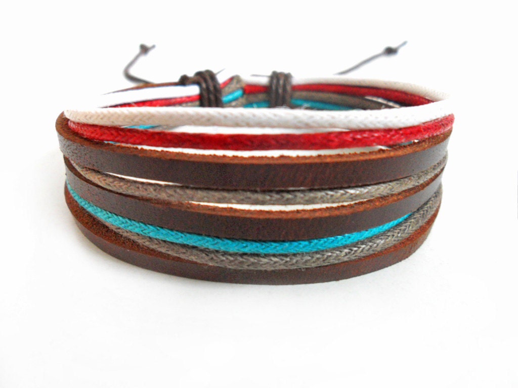 jewelry bangle bracelet women bracelet man bracelet Unisex bracelet Cuff Bracelet Made of leather and ropes bracelet  sh-0554