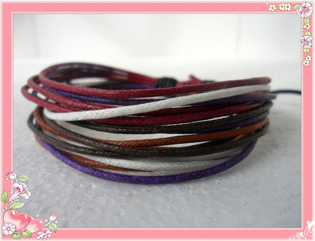 Adjustable ropes bracelet women bracelet men bracelet made of colorful ropes cuff bracelet SZ-LH-133