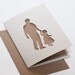 Father and Daughter Cut Silhouette Card with Blank Liner