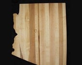12'' Woodbob.com Arizona Personalized State Shaped Cutting Board