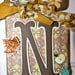 Fall/Harvest/Thanksgiving/Autumn Decor Sign Boutique Blocks /Autumn Decor Harvest Yellow & Brown AUTUMN Wall/Door Sign