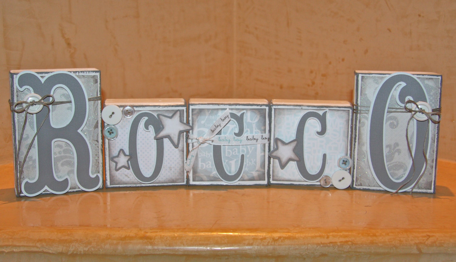 Name Blocks/Boys Blocks/Boys Name/Custom Blocks Star Light Boys Boutique Block Set
