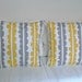 TWO 16x16 Yellow, Grey and White Decorative Pillow Covers