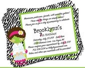 Zebra Spa Invitation Printable-DIY Print Your Own Il_170x135