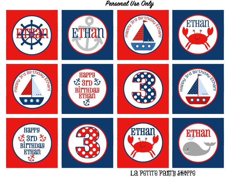 Printable Nautical Cupcake Toppers-DIY Print Your Own Il_170x135