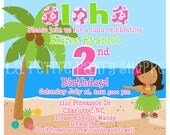 Let's Luau Printable Girl's Invitation