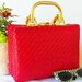 Rockabilly Red Box Purse Italy Woven