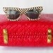 Rockabilly Red Box Purse Italy Woven
