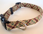 Masculine Brown and Green Dog Collar size Extra Small