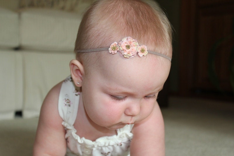 Baby Headband - Newborn Headbands - Rose headband - Flower headband - Pink Headband