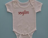 onesie sevgilim darling in Turkish