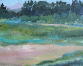 Vermont Landscape  5x7 .75  gallery wrap canvas    original acrylic painting
