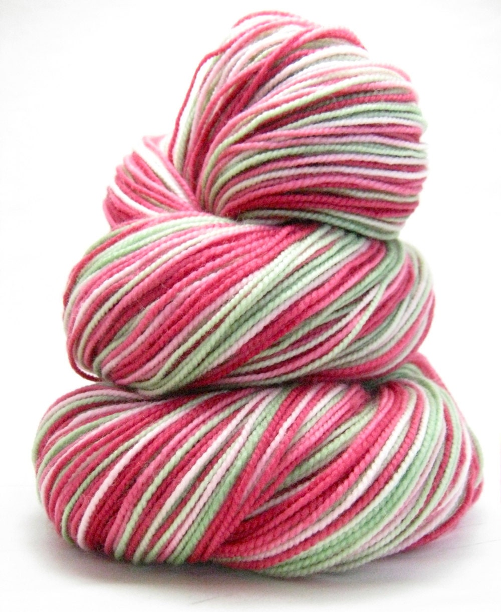 Hand Dyed Yarn - Superwash Merino, Classic Sock Yarn in Dogwood - Preorder.