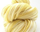 Hand Dyed Yarn - Superwash Merino Silk and Stellina, Sparkle Lace Yarn in Chamomile - Phat Fiber - Preorder.
