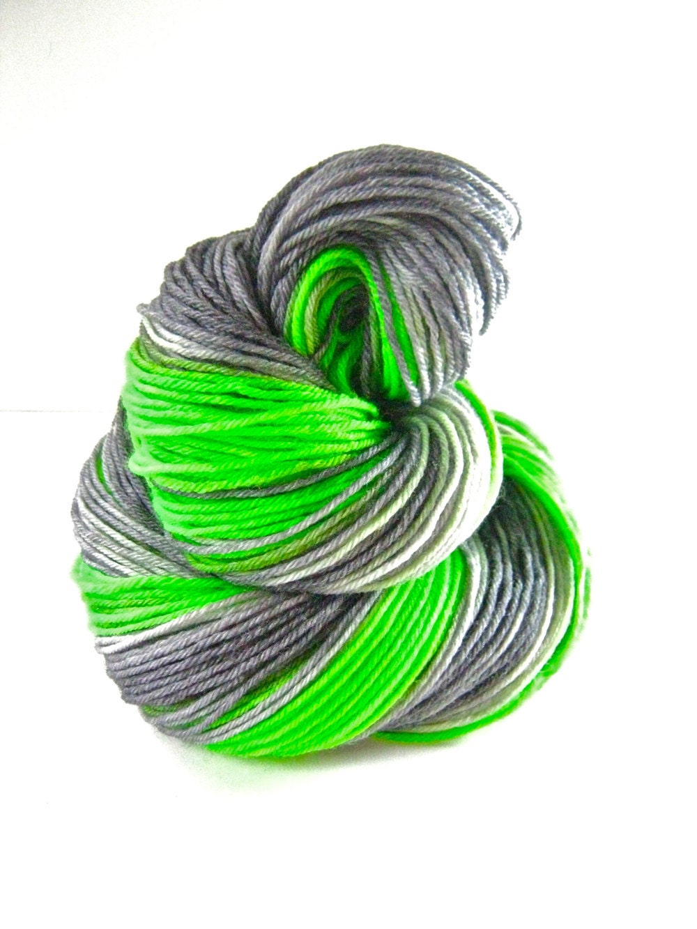 Hand Dyed Yarn - Superwash BFL and Bamboo, Lustre Sock Yarn in UFO - Phat Fiber - Preorder.