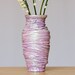 Rhapsody Purple Wrinkle Vase hand painted in Purple, Wedding Table Decor, Gift for her, Valentines day gift ohtteam