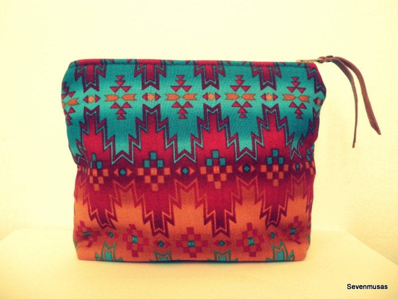 Turquoise Red Native Southwest Pouch