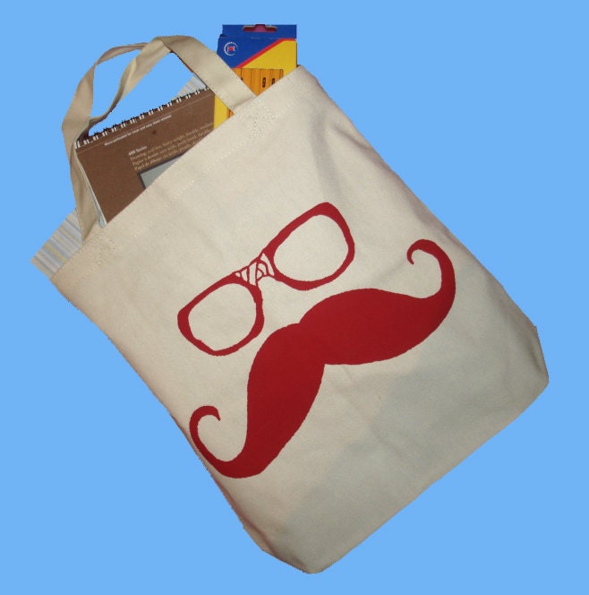 Moustache and Glasses  - Canvas Tote Bag