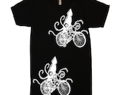 Mens Squids Riding Bikes T Shirt - American Apparel Tshirt - XS S M L XL and XXL (28 Color Options)